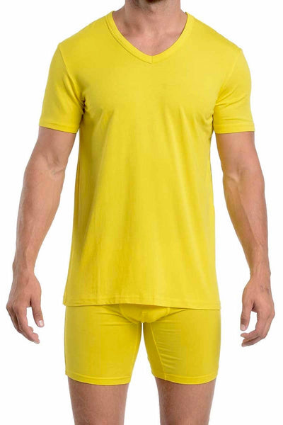 Wood Yellow V-Neck Shirt