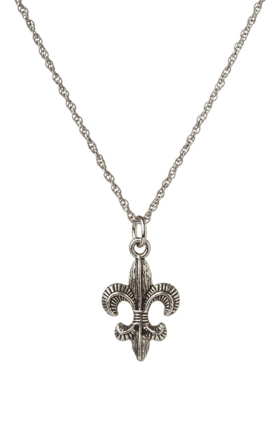 Rave Silver Fleur De Lis necklace